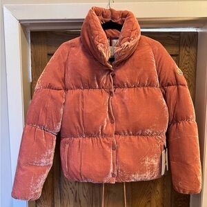 MONCLER by GOOP Cercis Quilted Velvet Goose Down Jacket